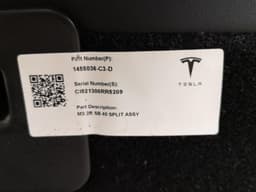 TESLA Tesla Model 3 Long Range Seat Interrior 7654322-01-D PUR BLACK Black RHD — thumbnail 8