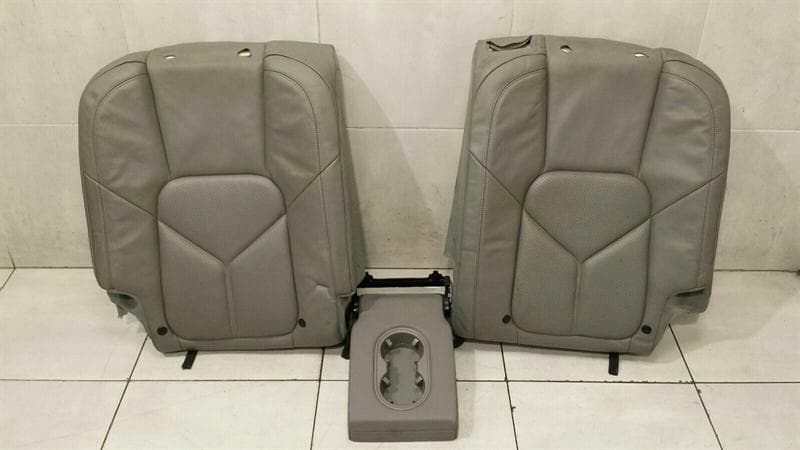 PORSCHE PORSCHE CAYENNE 958 92A REAR BACKREST SET WITH ARMREST / GRAY LEATHER REAR SEAT