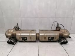 PORSCHE Porsche 911 996 Exhaust Silencer 99611102775 Exhaust Turbo X54 Steel Tailpipes — thumbnail 1