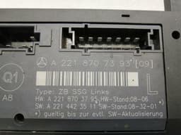 MERCEDES-BENZ Mercedes S-class W221 FLH seat modules A2218707393 Vo Li seat control unit — thumbnail 3