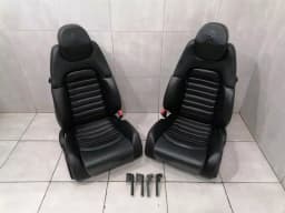 FERRARI GENUINE OEM FERRARI 360 F131 MODENA F360 SPORT SEATS BLACK LEATHER PAIR ELECTRO — thumbnail 2