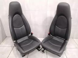 PORSCHE Porsche Cayman 987 Seat GRAY LEATHER Seat GRAY LEATHER 4 WAY — thumbnail 1