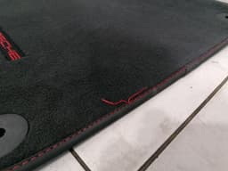 PORSCHE Porsche Boxster 981 floormats RED STICHING FOOTMATS RHD RIGHT HANDLEBAR — thumbnail 6