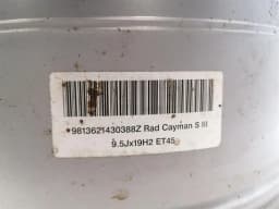 PORSCHE Porsche Cayman 981 Alloy Wheel 98136214303 Alloy Rim Cayman S, 9.5J x 19 ET45 — thumbnail 5