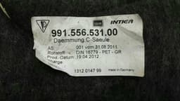 PORSCHE Porsche 911 991 C Post Cover 99155518701 C Pillar Panel Left Alcantara — thumbnail 5