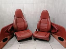 PORSCHE Porsche 911 996 seat set red seat interior leather seats Carrera — thumbnail 2