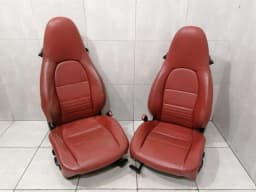 PORSCHE Porsche 911 996 seat set red seat interior leather seats Carrera — thumbnail 10