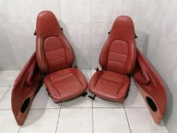 PORSCHE Porsche 911 996 seat set red seat interior leather seats Carrera — thumbnail 1
