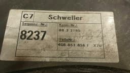 AUDI Audi A7 4G right side skirt 4G8853856F right side sill — thumbnail 4