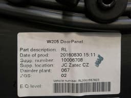 MERCEDES-BENZ Mercedes C63 C43 Leather W205 Door Card Rear A2057306502 Door Trim Rear — thumbnail 10