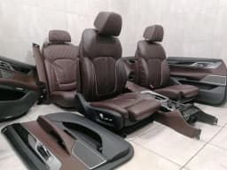 BMW BMW 7 G11 seats interior set seat interior mocha brown leather massage — thumbnail 2