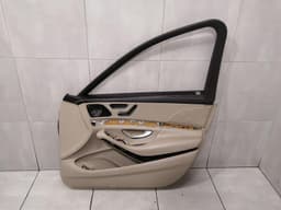 MERCEDES-BENZ MERCEDES S W222 DOOR CARD RIGHT A2227207800 LEATHER RHD 8R01 ESPRESSO BROWN — thumbnail 1