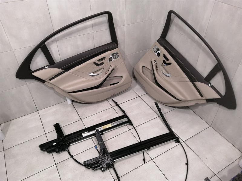 MERCEDES-BENZ Mercedes S W222 door card rear set A2228100120 door panel Designo roller blind 8R23