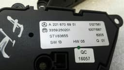 MERCEDES-BENZ Mercedes S-Class W221 Front Right Seat Switch A2218706951 Front Right Switch — thumbnail 8