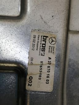 MERCEDES-BENZ Mercedes E Class W207 Right Rear Door Winder A2076702003 Window Regulator Rear Re — thumbnail 5