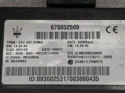 MASERATI MASERATI QUATTROPORTE VI M156 Electronic module 670032509 Steuergerät TPMS — thumbnail 8