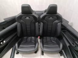 BMW BMW M3 COUPE F82 SPORT SEATS BUCKETS SPORT RHD Seats LEATHER BLACK SET — thumbnail 3