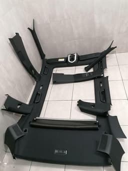 PORSCHE PORSCHE CAYENNE 958 92A PANORAMIC ROOF LINING CAYENNE HEADLINER SET BLACK BLACK — thumbnail 1