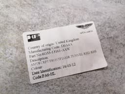 ASTON MARTIN ASTON MARTIN VANTAGE V8 Floor Carpet Set 6G33-13141-ACW RIGHT HANDLE RHD — thumbnail 9