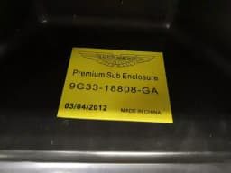 ASTON MARTIN ASTON MARTIN VANTAGE V8 Speaker Subwoofer 9G33-18808-GA Premium Sub Enclosure — thumbnail 6