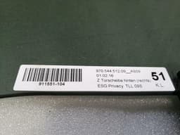 PORSCHE Porsche Panamera 970 Right Rear Door Glass 97054451209 Door Window Rear Right — thumbnail 10
