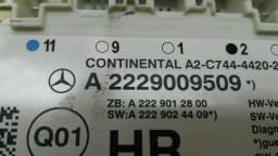 MERCEDES-BENZ Mercedes S-Class W222 RRH Door Module A2229009509 Door ECU — thumbnail 3