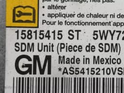 CADILLAC Cadillac STS-V STS LC3 Safety Module ECU 15815415 Air Control Unit SRS — thumbnail 4