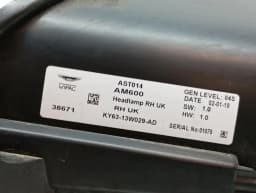ASTON MARTIN Aston Martin Vantage AM6 2018-2025 Right Headlight KY63-13W029-AD Headlamp — thumbnail 5