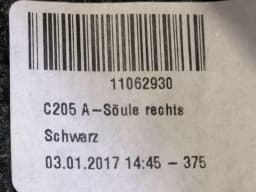 MERCEDES-BENZ Mercedes C Coupe Right A-Post Cover W205 A2056905405 A Pillar Re Cover Coupe — thumbnail 4