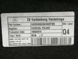 MERCEDES-BENZ MERCEDES C CLASS W205 PARCEL SHELF A2056903049 PARCEL SHELF COUPE BLACK BLACK — thumbnail 9