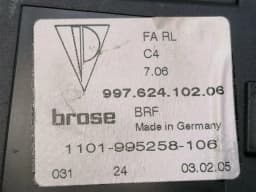 PORSCHE Porsche 911 997 right door window motor 99762410206 right handlebar RHD — thumbnail 6