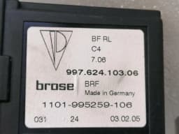 PORSCHE Porsche 911 997 left door window motor 99762410306 right handlebar RHD — thumbnail 6