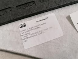 MCLAREN McLaren 570S Spider FLOOR CARPETS 13N1465CP RHD RIGHT HANDLEBAR — thumbnail 10
