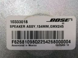CHEVROLET Chevrolet Corvette C6 Speaker 10333018 Speakers 134mm BOSE — thumbnail 8