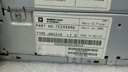 CHEVROLET Chevrolet Corvette C6 CD Player 15293896 Audio System Controller Radio Audio — thumbnail 5