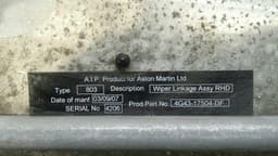 ASTON MARTIN Aston Martin DB9 Volante RHD Front Wiper Engine CD43-17504-DA Right Hand Drive — thumbnail 6