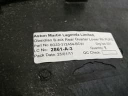 ASTON MARTIN ASTON MARTIN VANTAGE V12 RIGHT QUARTER PANEL LOWER 6G33-311A20-A Fairing Re — thumbnail 8