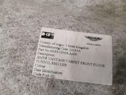 ASTON MARTIN ASTON MARTIN VANTAGE V12 Interior Carpet 6G33-13144-AEW RHD RIGHT HANDLEBAR — thumbnail 8