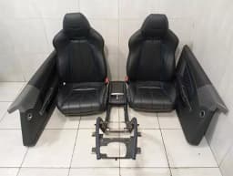 ASTON MARTIN ASTON MARTIN CURVE MK2 2011-2012 SPORT SEATS HEATED BLUE BLACK LEATHER SEATS — thumbnail 1