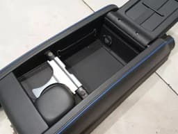 ASTON MARTIN ASTON MARTIN CURVE MK2 2011-2012 SPORT SEATS HEATED BLUE BLACK LEATHER SEATS — thumbnail 6