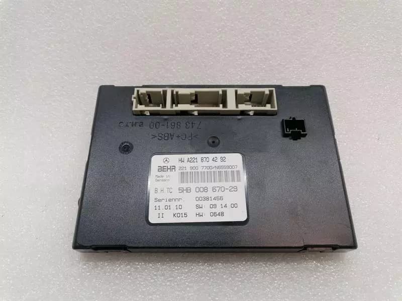 MERCEDES-BENZ Mercedes S-class W221 Climate Control Module A2218704292 Control Unit Air Conditioning