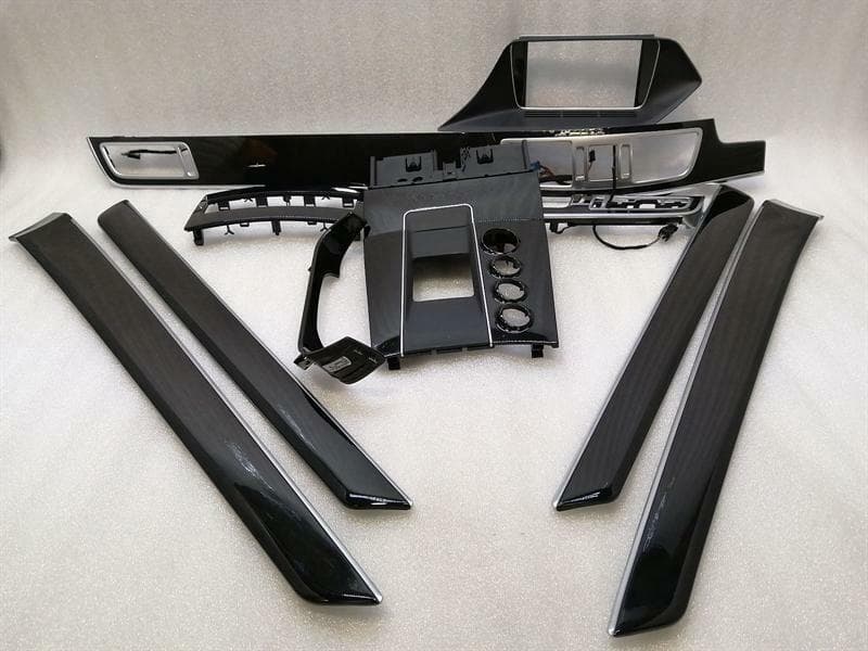 MERCEDES-BENZ Mercedes E63 AMG W212 Black Veneer Set RHD A2126804193 Piano Lacquer MOP RHD