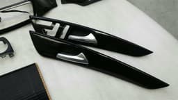 MERCEDES-BENZ Mercedes CLS W218 RHD veneer set A2186806971 right handlebar piano lacquer designo — thumbnail 4