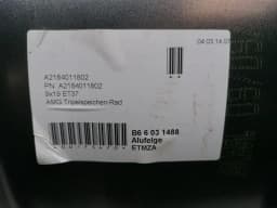 MERCEDES-BENZ Mercedes CLS63 AMG CLS W218 FRONT Alloy Wheel A2184011802 Alloy Rim 9JX19H2 ET37 — thumbnail 8