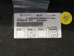 MERCEDES-BENZ Mercedes CL W217 Parcel Shelf A2176902149 Hat Pad LEATHER DESIGNO CL63 AMG CL65 — thumbnail 6