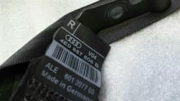 AUDI Audi S8 D3 A8 right rear seat belt 4E0857806B seat belt belt rear right — thumbnail 3