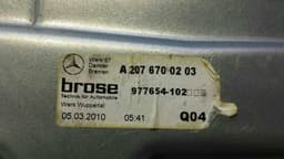 MERCEDES-BENZ Mercedes E Class W207 Rear Door Winder A2076700203 Window Regulator Rear Right — thumbnail 6
