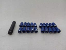 CHEVROLET CHEVROLET CORVETTE C6 Z06 LS7 WHITE LOG NUTS Blue finish lug nuts and 1 key — thumbnail 8