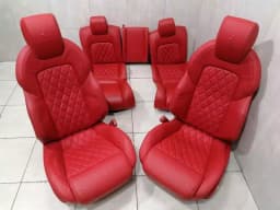 FERRARI Ferrari FF F151 Red Diamond Sitched Seat Set + Screens Multimedia 12-16 SEAT — thumbnail 1