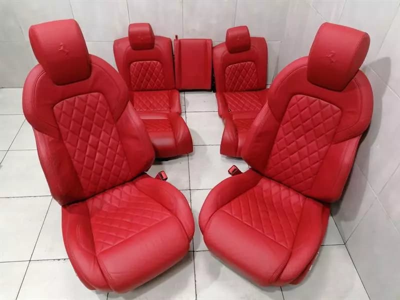 FERRARI Ferrari FF F151 Red Diamond Sitched Seat Set + Screens Multimedia 12-16 SEAT